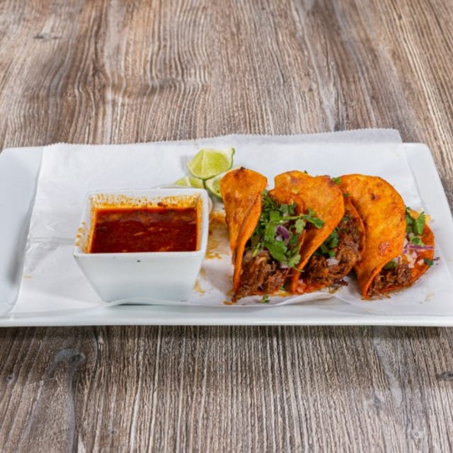 (3) Birria Tacos.