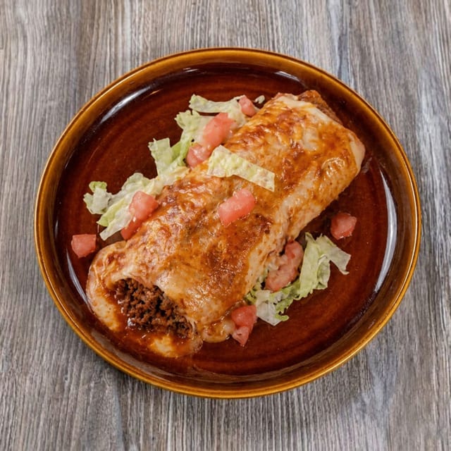 Beef enchilada.