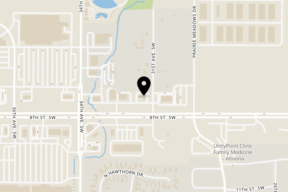 Map showing the location of Casa Agave Mexican Cuisine on 3131 8th St SW in Altoona